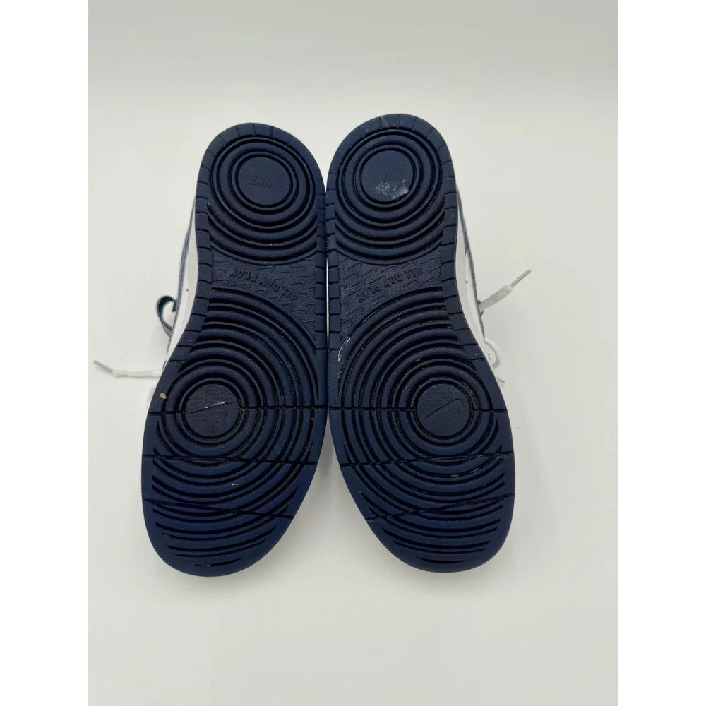 Nike Court Borough Mid 2 White Midnight Navy‎ CD7782-107 Youth 6.5Y Sneakers